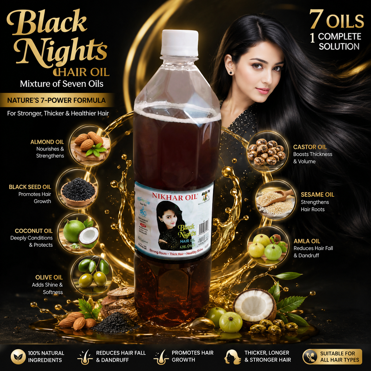 Black Nights (Herbal Oil) 1 Litre